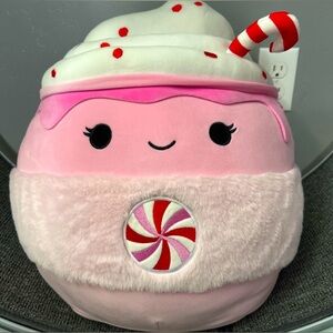 Squishmallow Ethel the peppermint hot cocoa